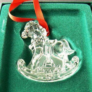 NIB MARQUIS WATERFORD CRYSTAL "ROCKING HORSE" ORNAMENT (B6)
